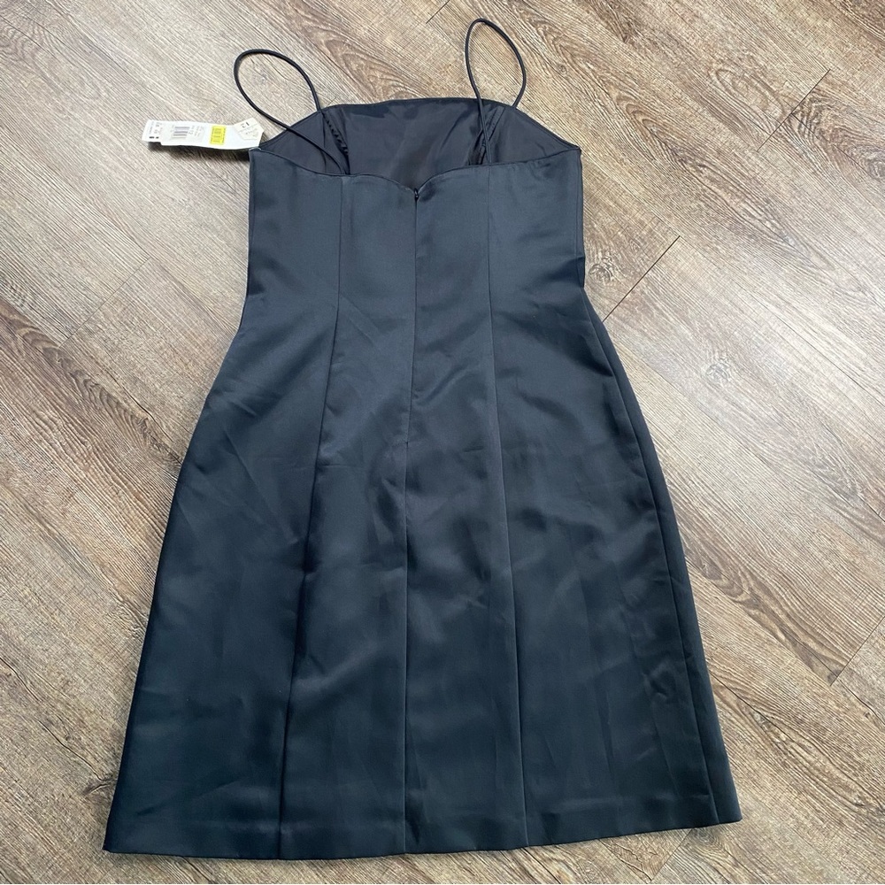 Alex Evenings Dress Women 12 Black Acetate Sleeveless Knee Length Formal Sheath - Picture 14 of 14
